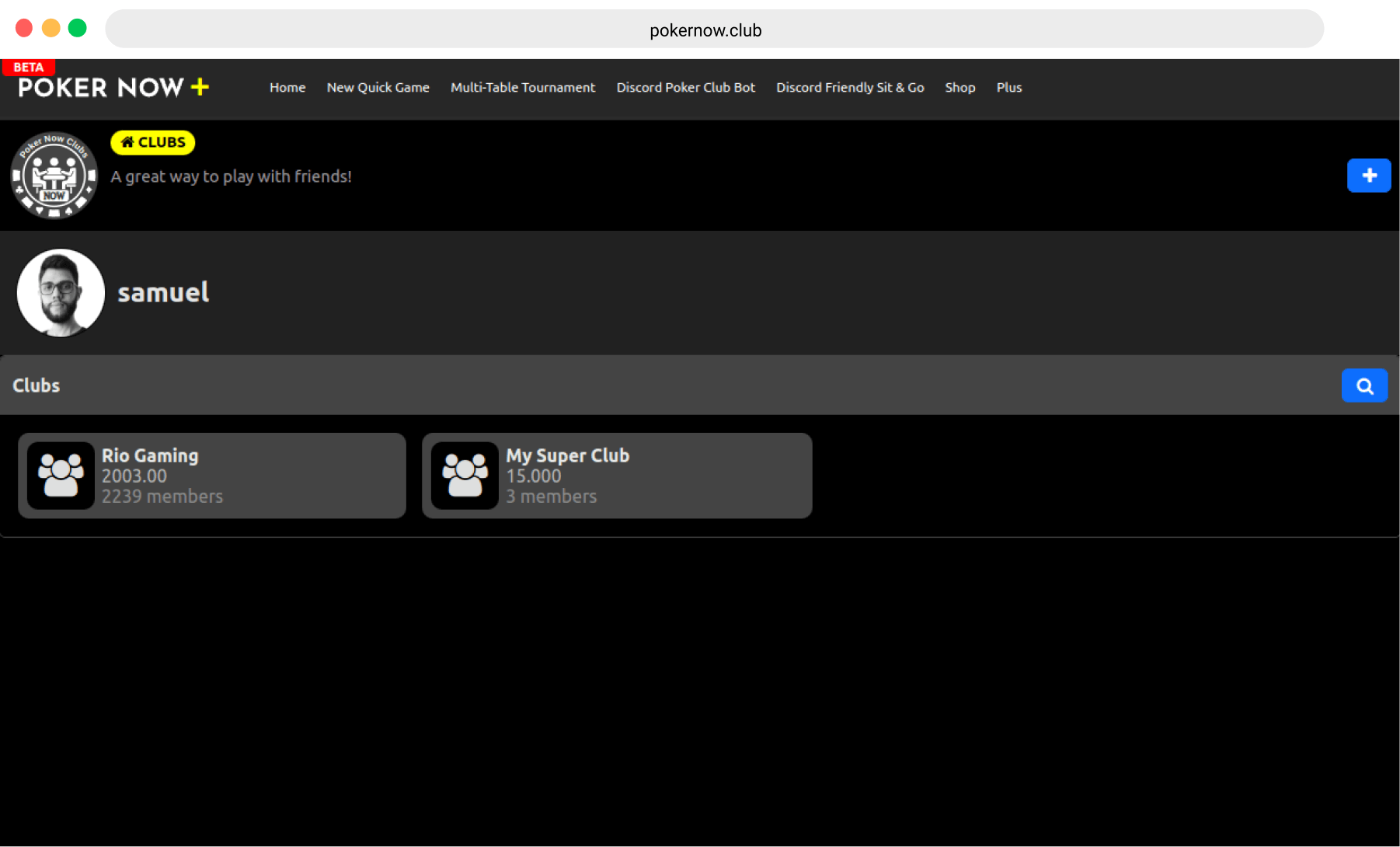 Poker Now Club Dashboard